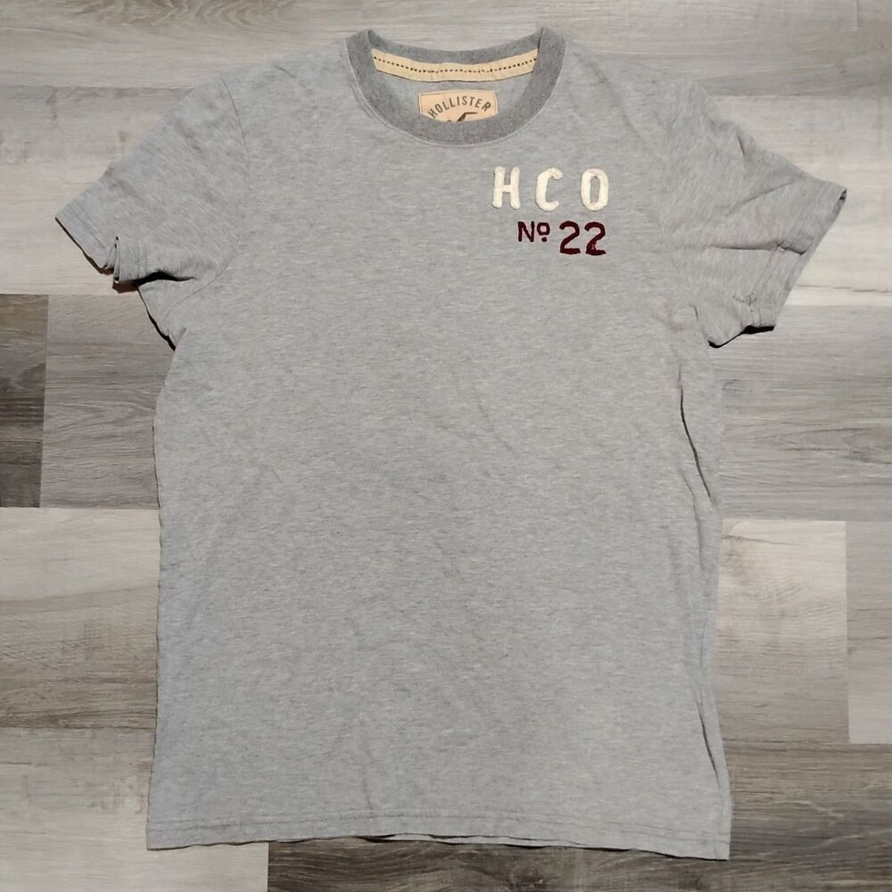 Vintage Hollister Shirt Mens Medium Gray Embroidered Y2K Surf California Beach